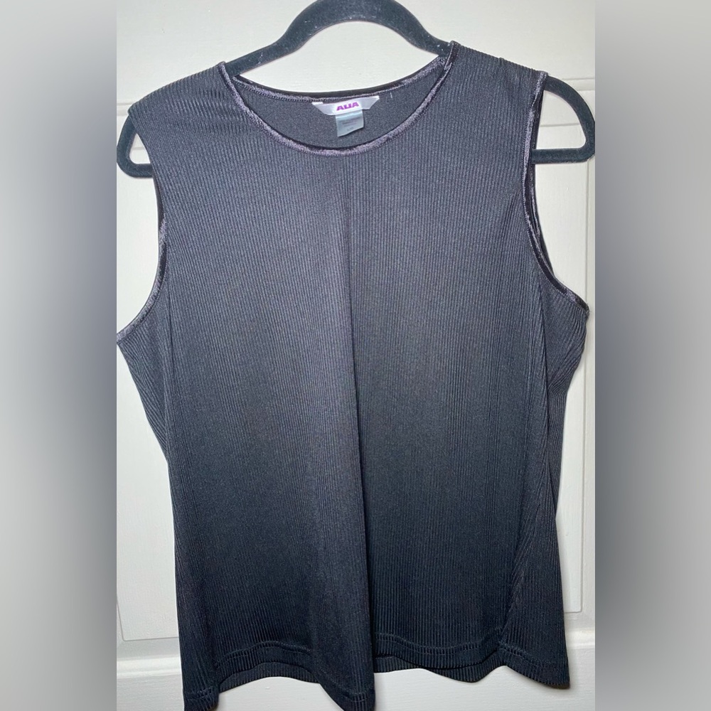 Alia Women’s Black Plus Size Full Coverage Ribbed Tank Top‎ Size L